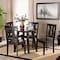 Baxton Studio Anesa Modern and Contemporary Transitional Dark Brown Finished Wood 5-Piece Dining Set 177-11377-10896-Zoro - alternate 2